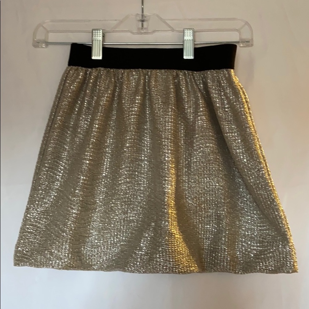 Girls sparkly gold skirt
